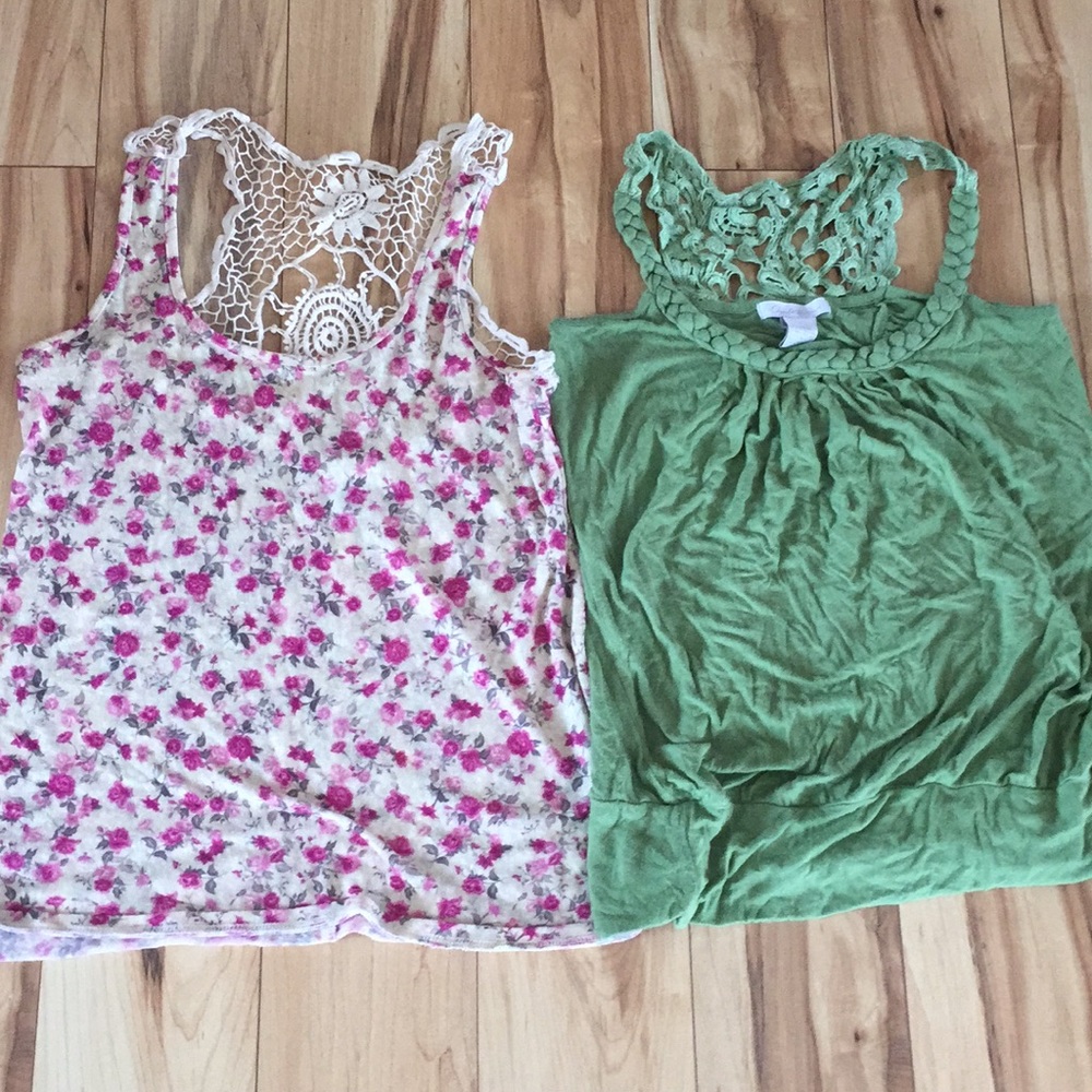 Cute back detail tank tops